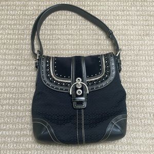 Coach bag with silver hardware